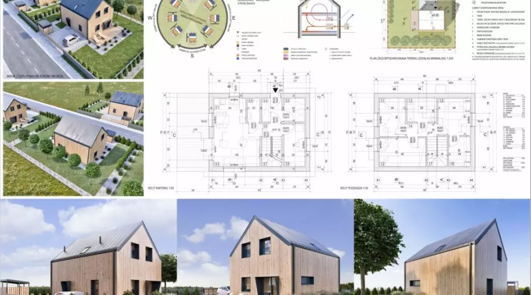 Projekt domu do 70 mkw, proj.: ARCH-STUDIO Pracownia Projektowa