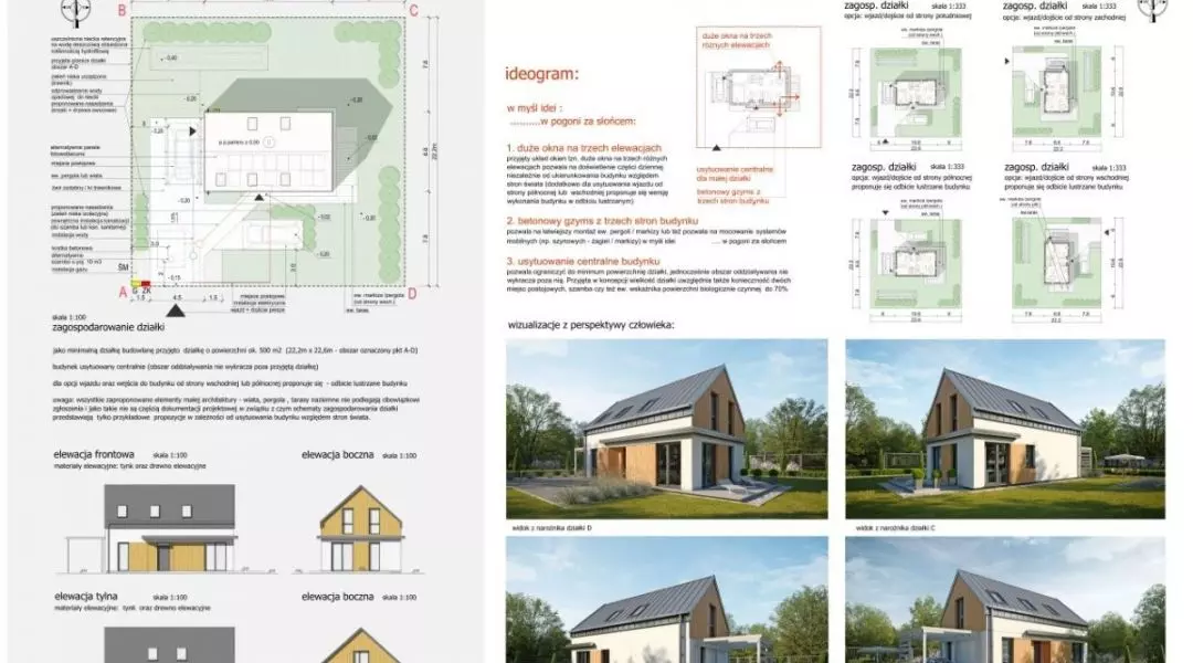 Projekt domu do 70 mkw, proj.: PS.ARCH Piotr Świątkiewicz
