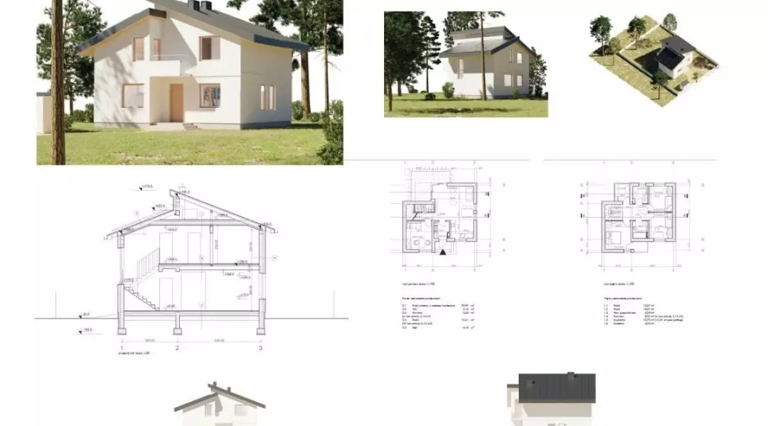 Projekt domu do 70 mkw, proj.: Workshopbay