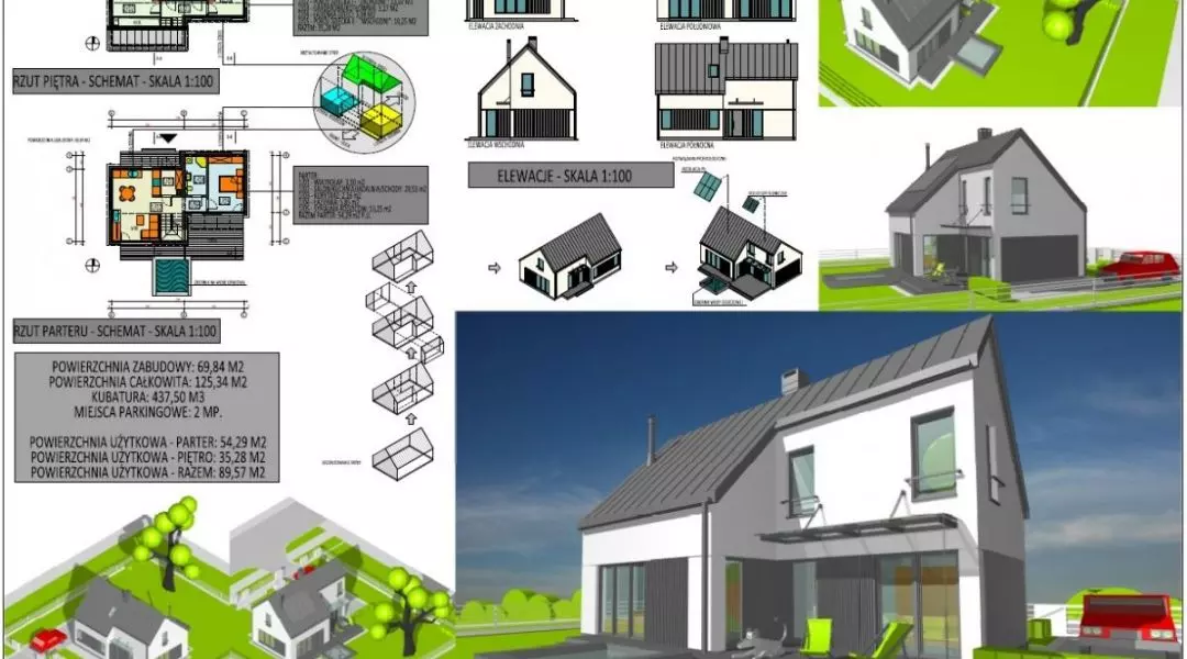 Projekt domu do 70 mkw, proj.: Piotr Obłękowski