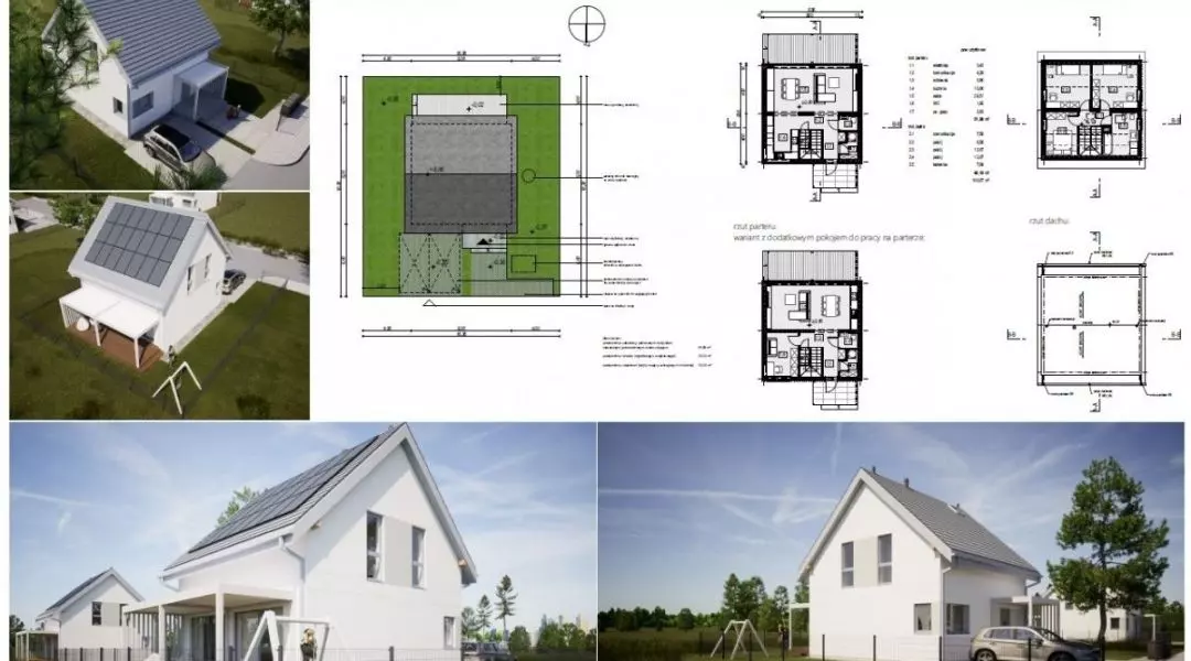 Projekt domu do 70 mkw, proj.: QSZ PROJEKTY