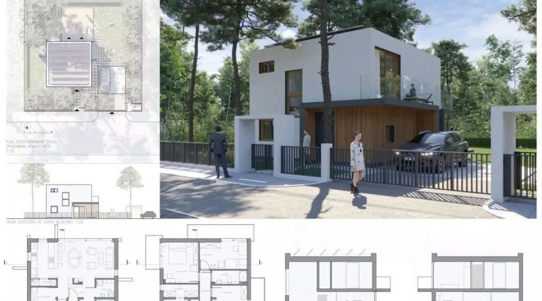 Projekt domu do 70 mkw, proj.: Mirosław Falkowski