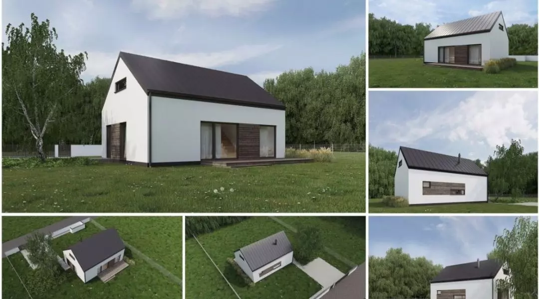 Projekt domu do 70 mkw, proj.: Kwiatkowski Michał Architektura