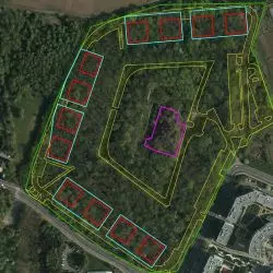 Fort VIIa w Poznaniu - schemat planowanej zabudowy