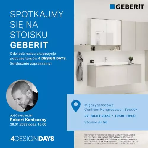 4 Design Days w Katowicach. Spotkajmy się na stoisku Geberit!