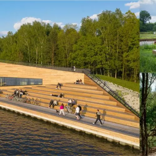 Canoes, Stone and Footbridge - best public spaces 2021