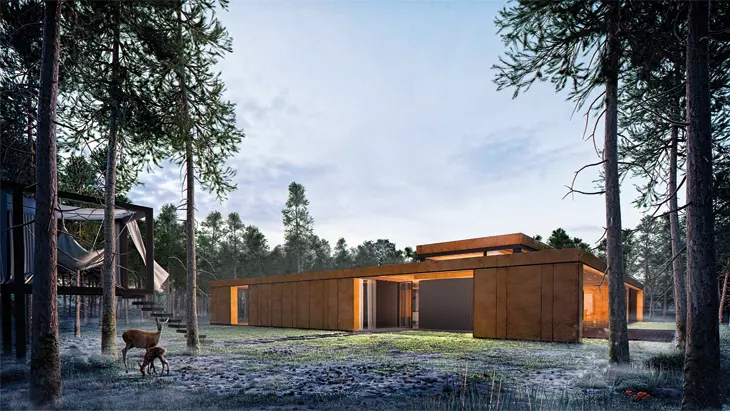 Rust facade - Corten House by P3 studio