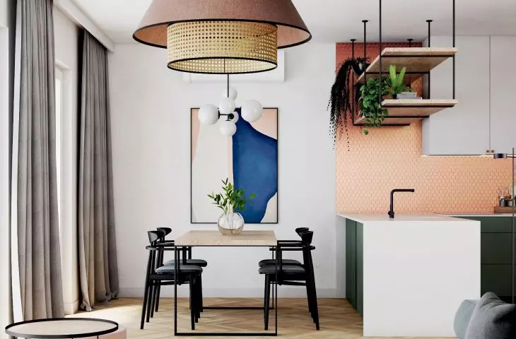 From copper to greenery - interior design near Warsaw