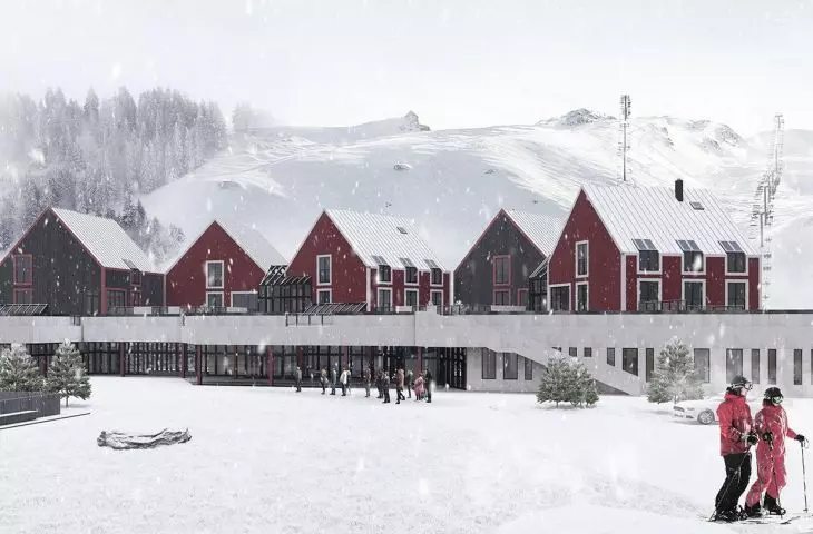 Relaxation in the far North. Björkliden hotel project in Sweden