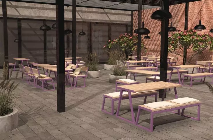 Minimalistyczny design. Meble miejskie Københagen Outstanding. Kolekcja Amager