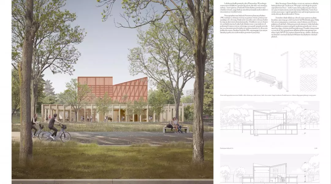 II Nagroda w konkursie na projekt siedziby Powiatowej Instytucji Kultury w Legionowie