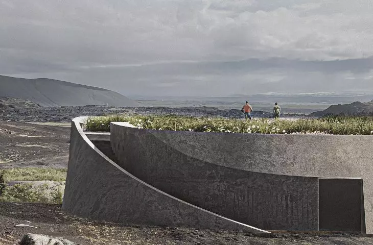 Samkomuhús, or meeting house. A project for a restaurant-greenhouse and touristic settlement in Iceland