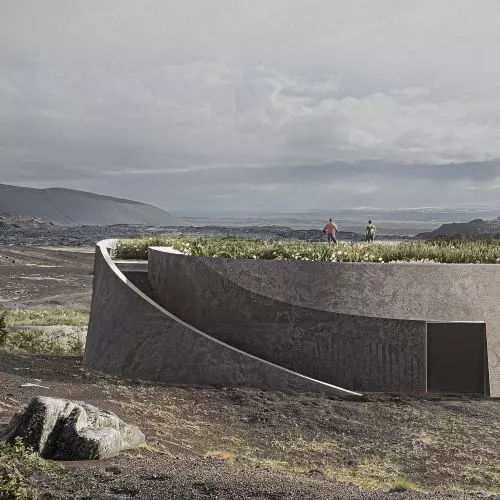 Samkomuhús, or meeting house. A project for a restaurant-greenhouse and touristic settlement in Iceland
