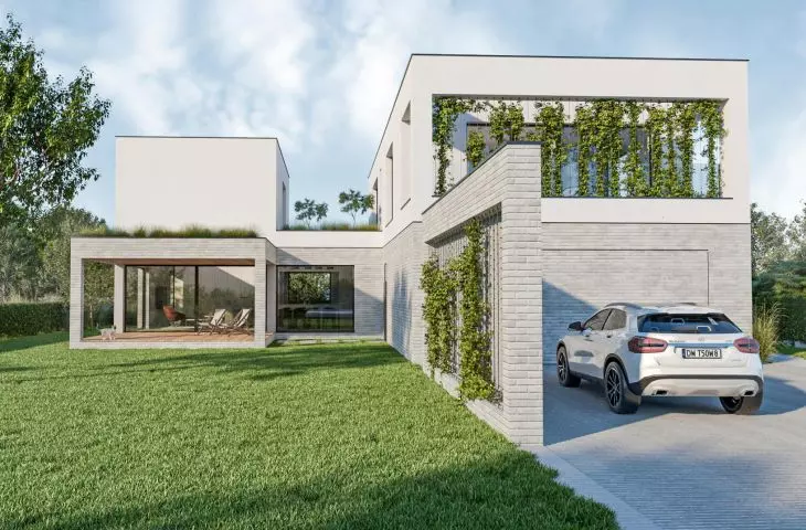 Nowoczesny, czyli pełen zieleni. Dom projektu NA NO WO Architekci