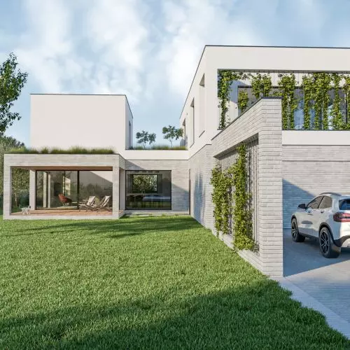 Nowoczesny, czyli pełen zieleni. Dom projektu NA NO WO Architekci