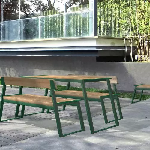 Nowoczesna geometryczna forma. Meble miejskie Københagen Outstanding. Kolekcja Nørrebro