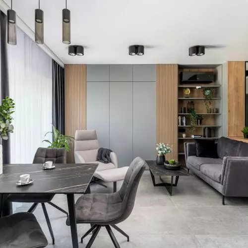 How to arrange a small apartment? Functional solution of open layout