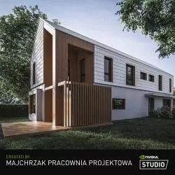 Projekt pracowni Majchrzak Pracownia Projektowa wykonany z wykorzystaniem technologii NVIDIA STUDIO