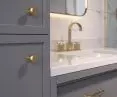 Furniture with gold handles and knobs from the STILO collection