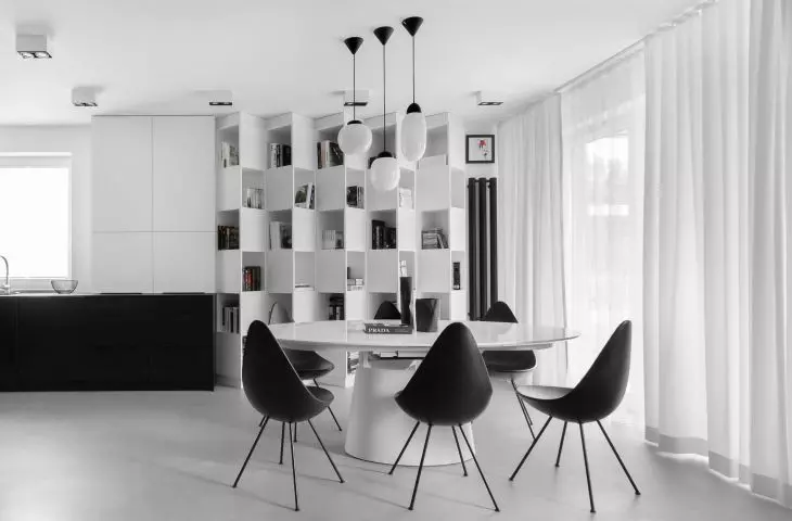 Exceptional shelving and black and white domination!
