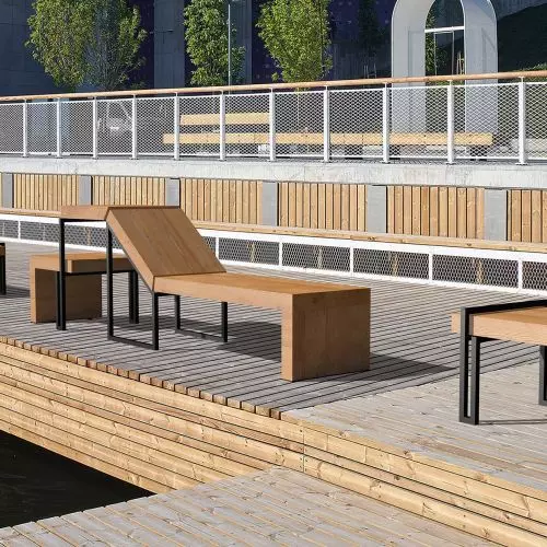 Industrialny design. Meble miejskie Københagen Outstanding. Kolekcja Vesterbro