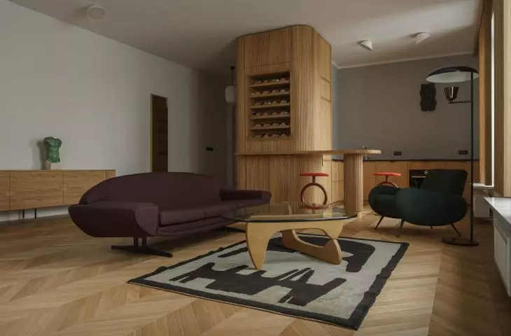 Wooden penthouse - how to use wood in the interior