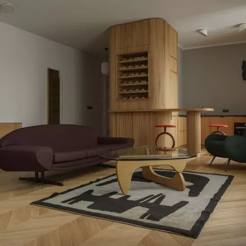 Wooden penthouse - how to use wood in the interior