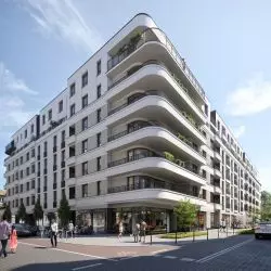 Budynek w miejscu dawnych zakładów Modena w Poznaniu - róg ulic Wawrzyniaka i Jackowskiego, proj. HRA Architekci