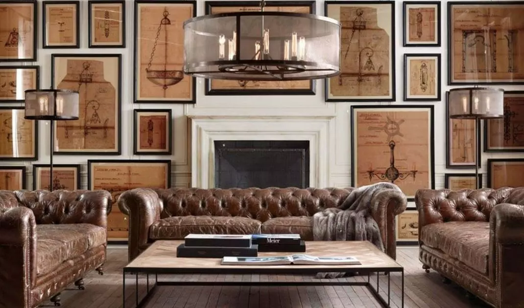 Living room inspired by colonial style