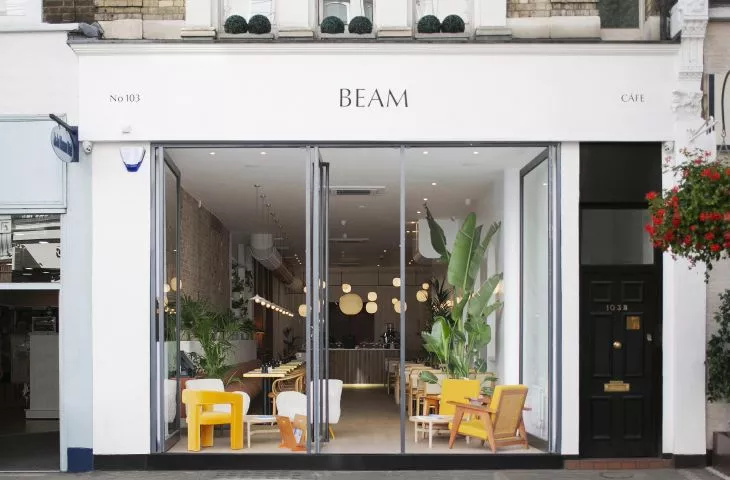 Modernist design in a London cafe
