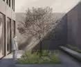 Dziedziniec z ogrodem w Ośrodku Snu