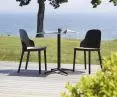 Allez Chair Molded Wicker Seat Black Allez | Table 4L Steel H75 70x70cm