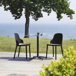 Allez Chair Molded Wicker Seat Black Allez | Table 4L Steel H75 70x70cm