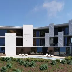 Hotel — elewacja ETICS z zastosowaniem listew ozdobnych BP19 Bella Plast