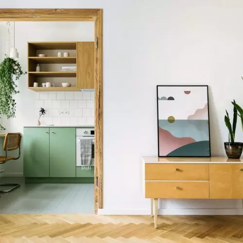 Smell the mint, or interiors in Warsaw's Mokotow district