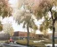 sports complex in Piekary Slaskie, competition design: DOMINO Grupa Architektoniczna Wojciech Dunaj