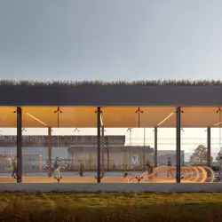 Wizualizacja wejścia do stacji