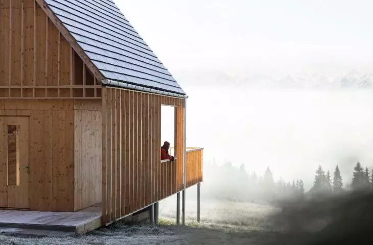 Drewniany domek z widokiem na słowackie Tatry. HONAY HOUSE w Dursztynie