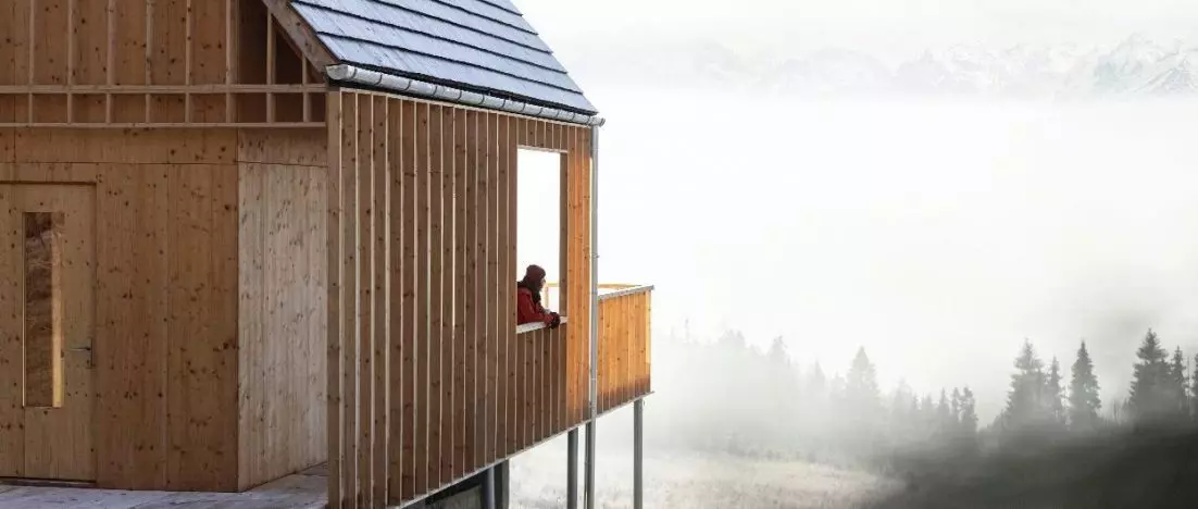 Drewniany domek z widokiem na słowackie Tatry. HONAY HOUSE w Dursztynie