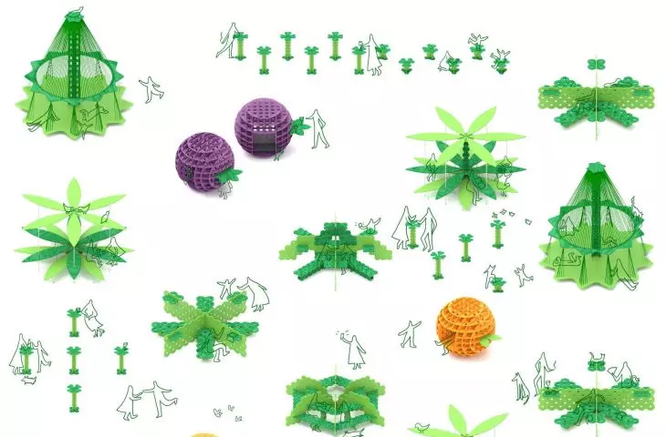 Miejskie Sadzonki. Wielofunkcyjne meble miejskie projektu BudCud na festiwalu Concéntrico w Logroño