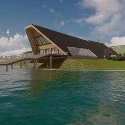 Autorka zaprojektowała restaurację i molo
