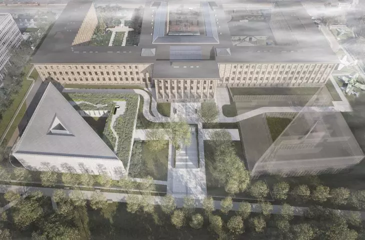 Trójkąty i kwadraty, czyli konkursowy projekt pawilonu MNW autorstwa BaH studio