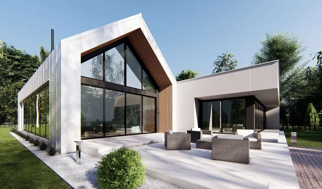 Nowoczesny i efektowny projekt domu w stylu nowoczesnej stodoły