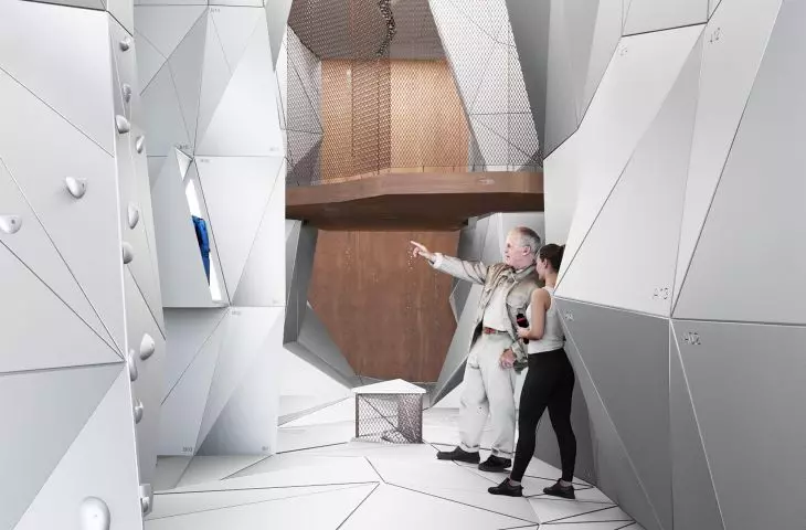 Gravity. Design of an unusual store for mountain expedition enthusiasts