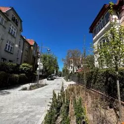 Woonerf na ulicy parkowej