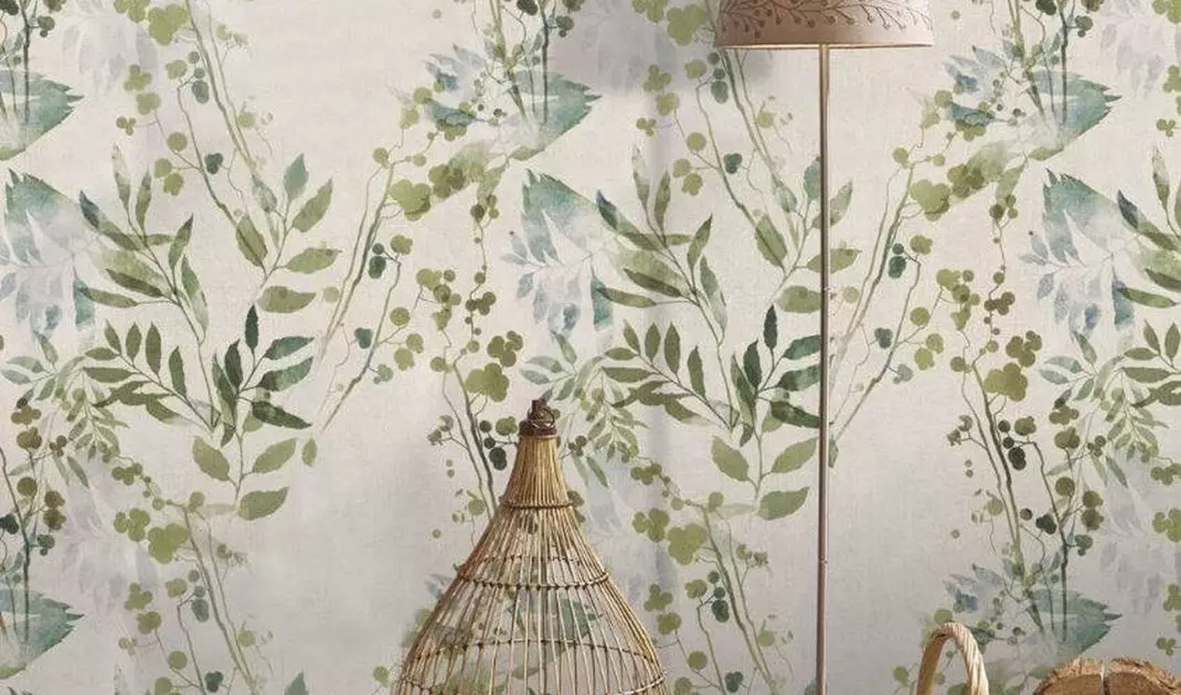 Wallpaper with watercolor motif