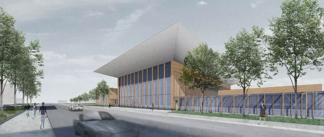 An idea to revitalize Grójec. The project of a community center with an amphitheater