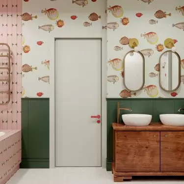 Łazienka w stylistyce modern retro