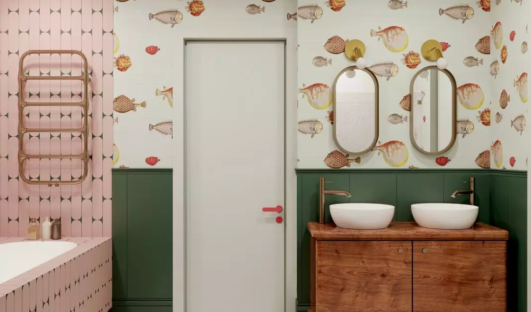 Łazienka w stylistyce modern retro