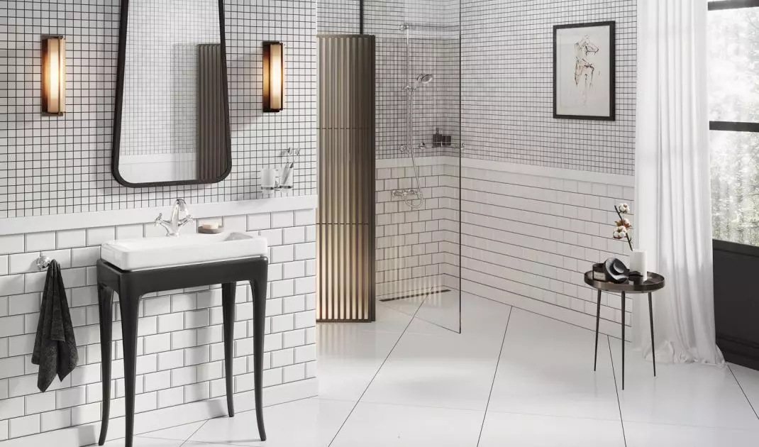 Retro sliding shower